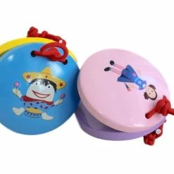Play School Mini Hand Castanets Jemima Pink/Purple