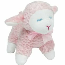 CA Australia Lambert Lamb Plush Toy With Rattle 19cm Pink