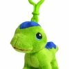 CA Australia Dino Mights Brontosaurus Clip On Plush Toy 8cm Green -aussietoys shop CA000244BRONTO