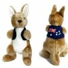 CA Australia Jumback Kangaroo W/Jacket Stuffed Animal Plush Toy 23cm