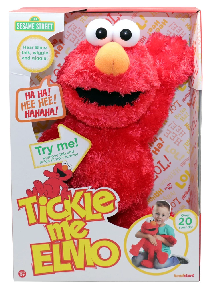 Sesame Street Tickle Me Elmo Talking Plush Toy 45cm 3 Sesame Street Tickle Me Elmo Talking Plush Toy 45cm