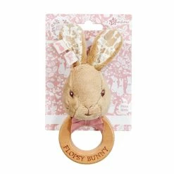 Peter Rabbit Signature Flopsy Bunny Wooden Ring Rattle 10 Peter Rabbit Signature Flopsy Bunny Wooden Ring Rattle -aussietoys shop JA000786 1