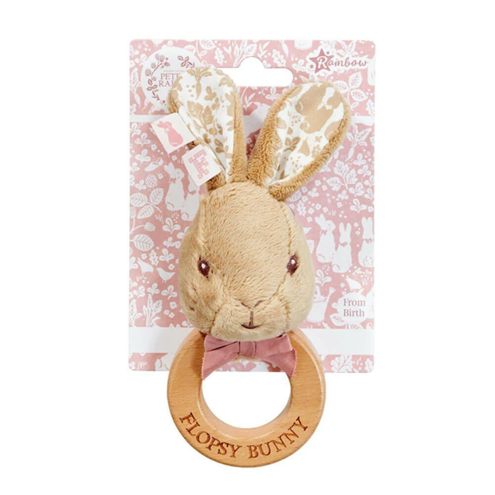 Peter Rabbit Signature Flopsy Bunny Wooden Ring Rattle 5 Peter Rabbit Signature Flopsy Bunny Wooden Ring Rattle - Image 3
