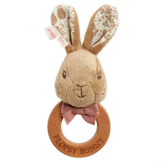 Peter Rabbit Signature Flopsy Bunny Wooden Ring Rattle 3 Peter Rabbit Signature Flopsy Bunny Wooden Ring Rattle